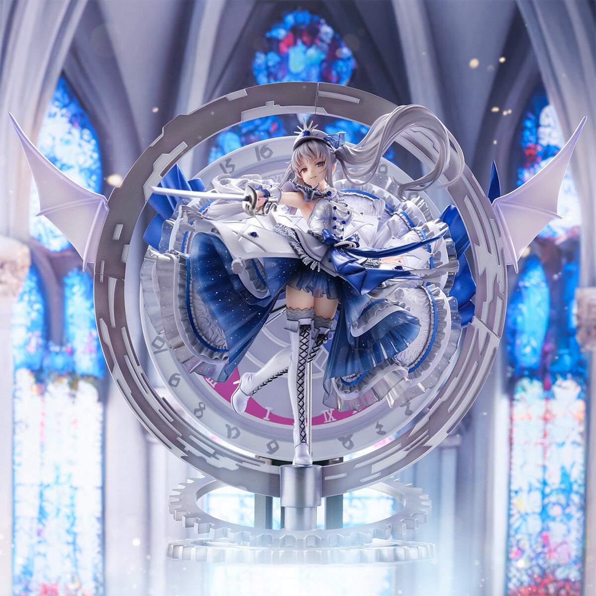 Date A Live Fragment: Date A Bullet - White Queen - Shibuya Scramble Figure - Royal Blue Sapphire Dress Ver. (eStream)