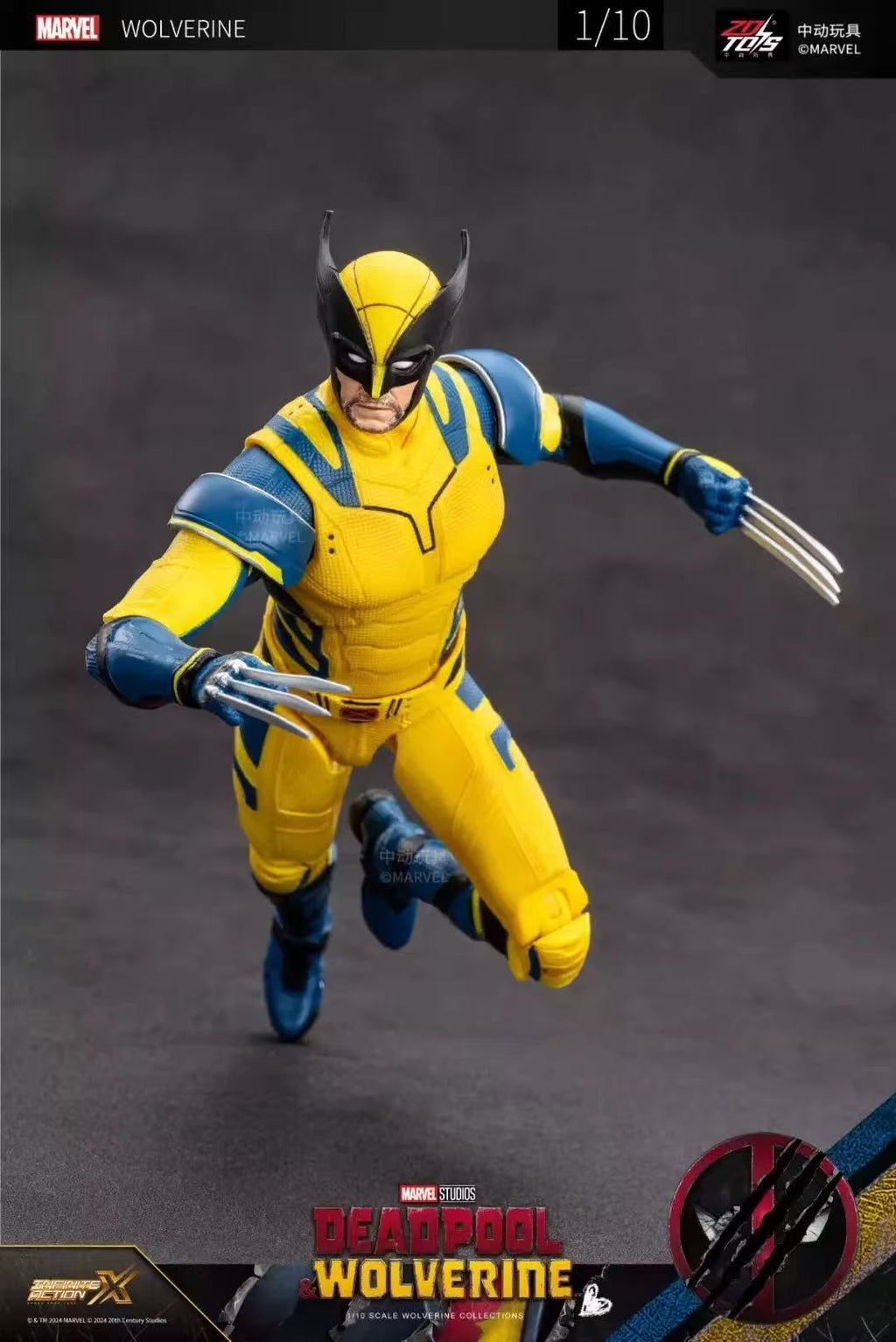 ZD Toys Marvel Deadpool & Wolverine Wolverine 1/10 Action Figure